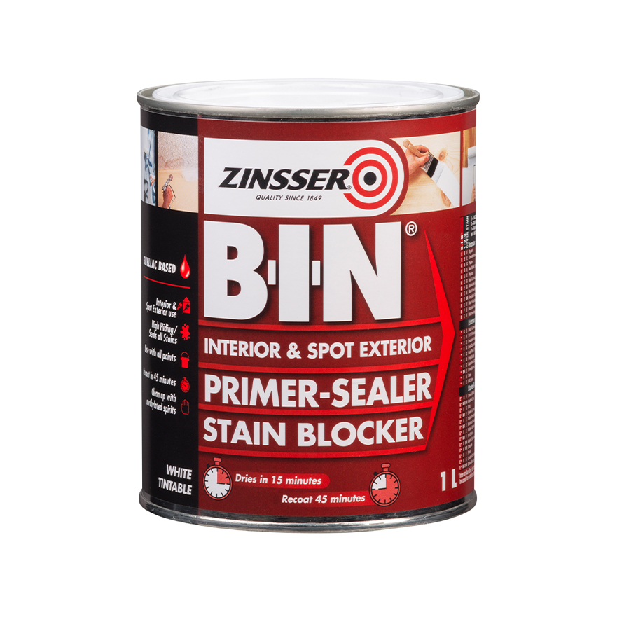 Zinsser B-I-N® Shellac-Base Primer Sealer Stain Killer 1L ...